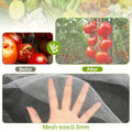 Insect Proof Greenhouse Net for Fruit and Vegetable Plants - 250cm x 10m - view 6