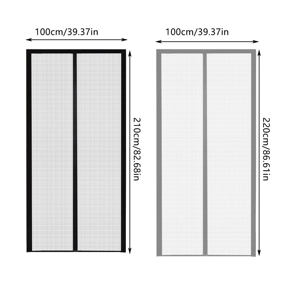 Insect Proof Self-Sealing Door Curtain - Grey, 100 x 220 cm - view 4