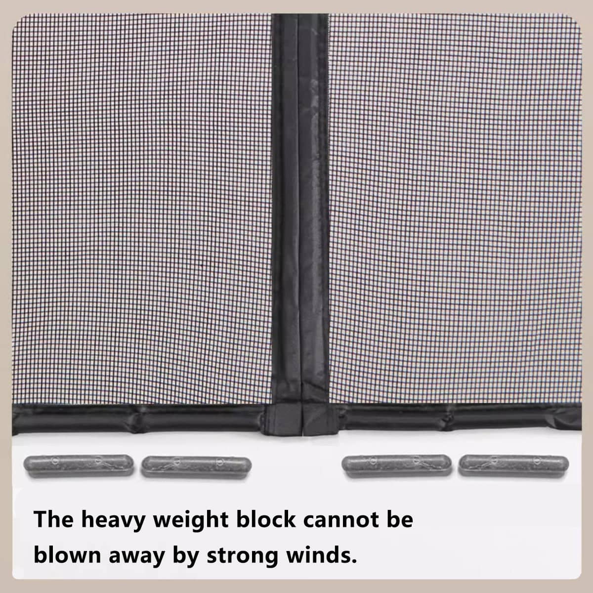 Insect Proof Self-Sealing Door Curtain - Grey, 100 x 220 cm - view 5