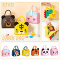 Insulated Bento Lunch Bag, Oxford Cloth - Coffee Brown Bear, 23 x 19 x 14 cm - view 2