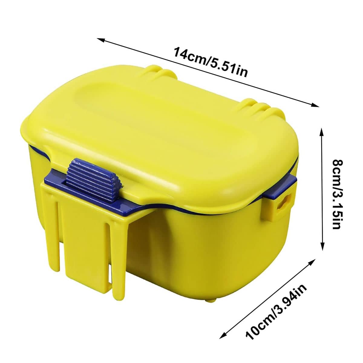Insulated Fishing Bait Box with Dual Compartments - Yellow - view 3