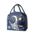 Insulated Kids Lunch Bag, 3D Cartoon Oxford Fabric - Navy Blue Astronaut