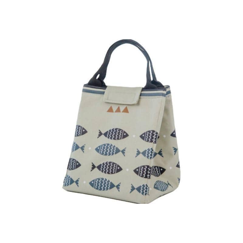 Insulated Lunch Bag Picnic Tote, Canvas - Model A01 (23.5 x 20 x 17 cm)