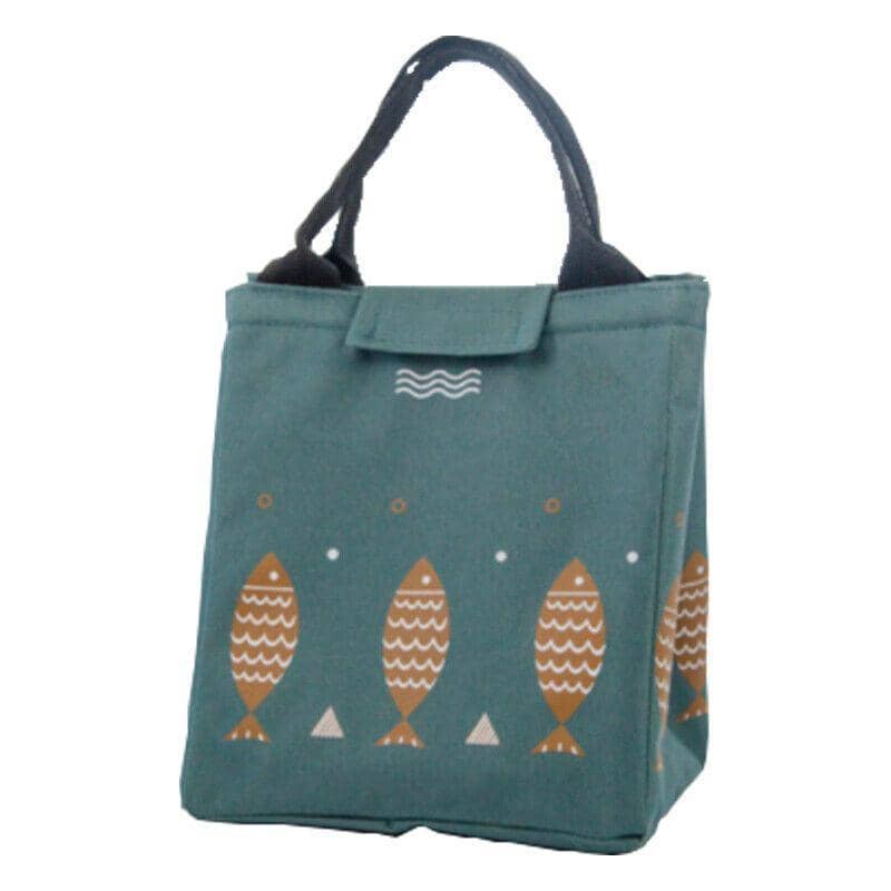 Insulated Lunch Bag Picnic Tote, Canvas - Model A02 (23.5 x 20 x 17 cm)