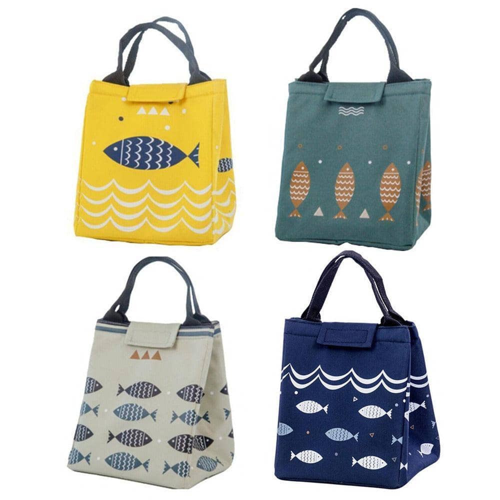 Insulated Lunch Bag Picnic Tote, Canvas - Model A02 (23.5 x 20 x 17 cm) - view 3