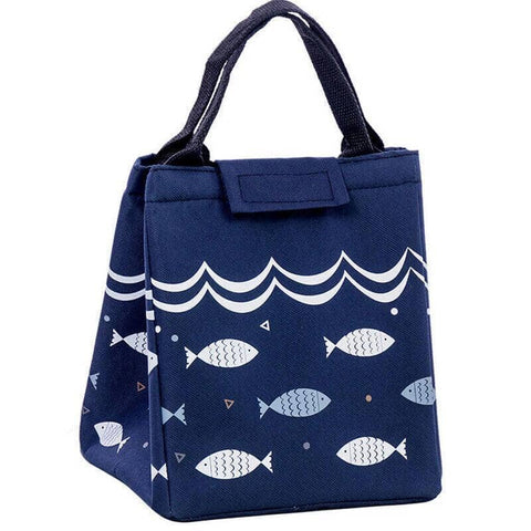 Insulated Lunch Bag Picnic Tote, Canvas - Model A03 (23.5 x 20 x 17 cm)