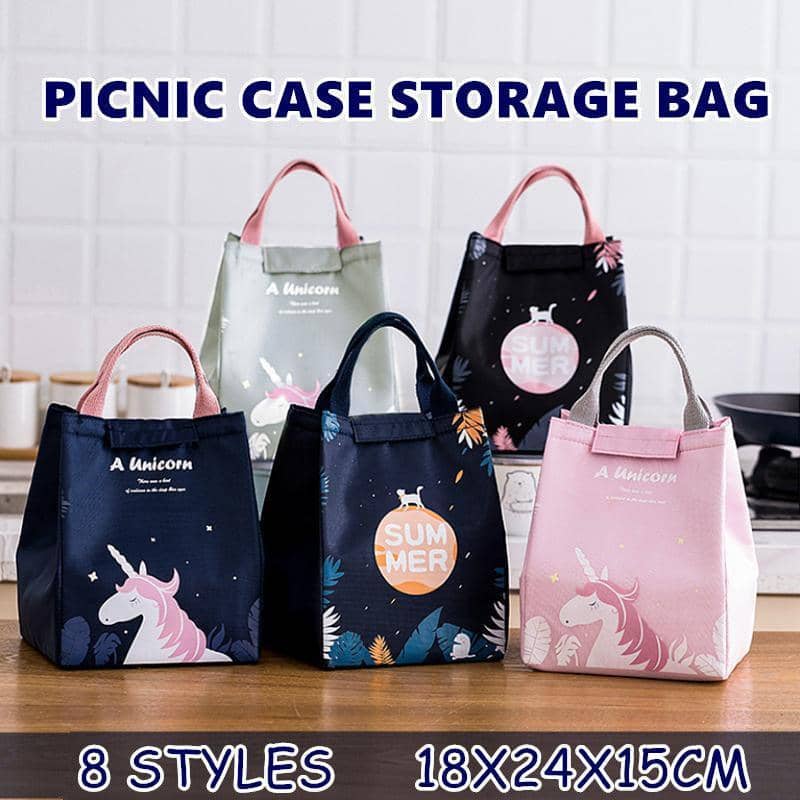 Insulated Lunch Bag, Portable Picnic Cooler Tote - Large 18x24x15cm, Model E02 - view 2