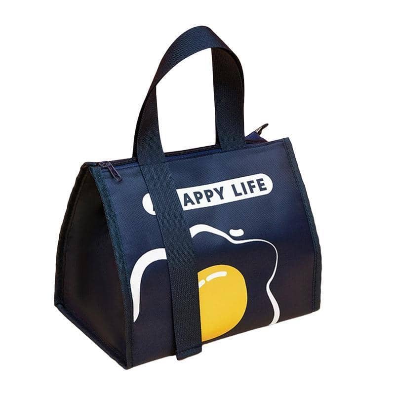 Insulated Lunch Bag Tote, 25 x 16 x 21 cm - Navy