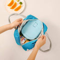 Insulated Neoprene Lunch Bag with Zip - Panda Design, Grey and White - view 5