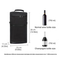 Insulated Portable Wine Bag for Two 750 ml Bottles, Picnic Bag - view 3