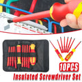 Insulated Screwdriver Set, 10 Pieces with Carrying Bag