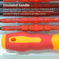 Insulated Screwdriver Set, Pack of 7 with Handle and Interchangeable Tips for Electrical Maintenance - view 5
