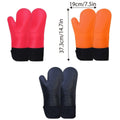 Insulated Silicone Oven Mitts, Heat Resistant Kitchen Gloves, Pack of 2 - Red - view 4