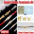 Insulated Spade Crimp Terminal Kit - 480 Pieces with Storage Box