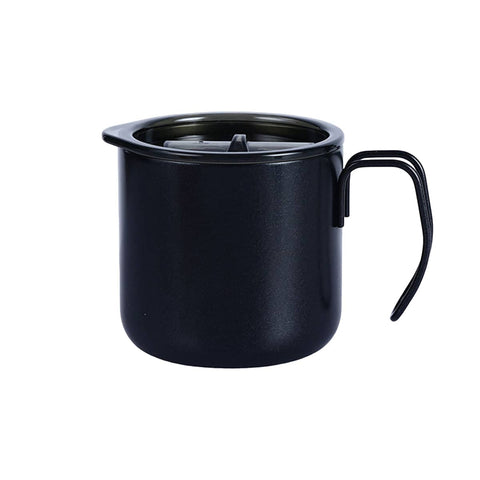 Insulated Stainless Steel Coffee Mug with Lid, 320 ml - Black