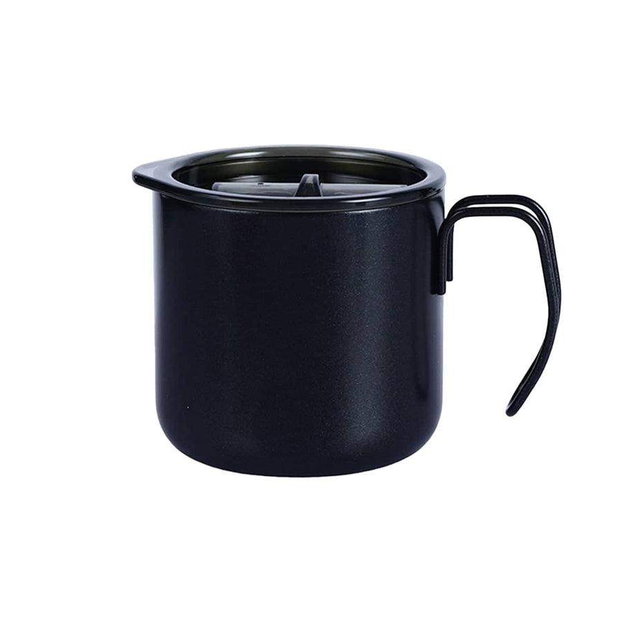 Insulated Stainless Steel Coffee Mug with Lid, 320 ml - Black