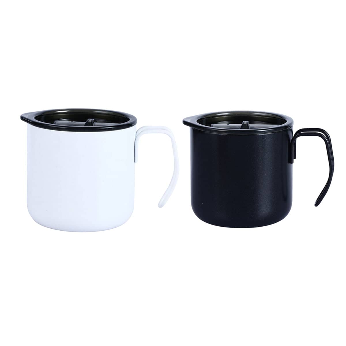 Insulated Stainless Steel Coffee Mug with Lid, 320 ml - Black - view 3