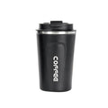 Insulated Stainless Steel Travel Coffee Mug, 380 ml - Black