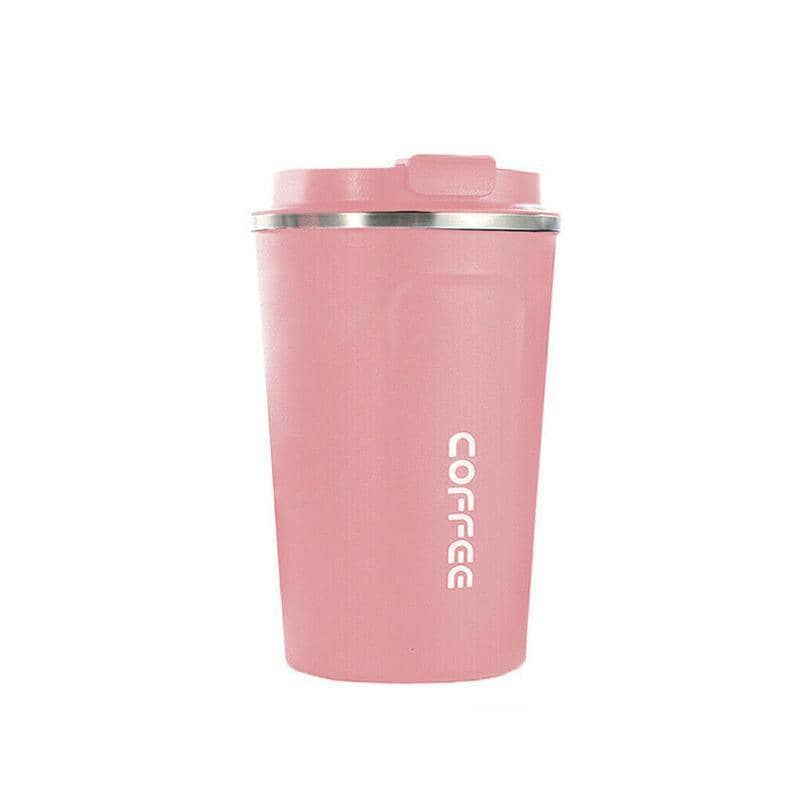 Insulated Stainless Steel Travel Coffee Mug, 380 ml - Pink