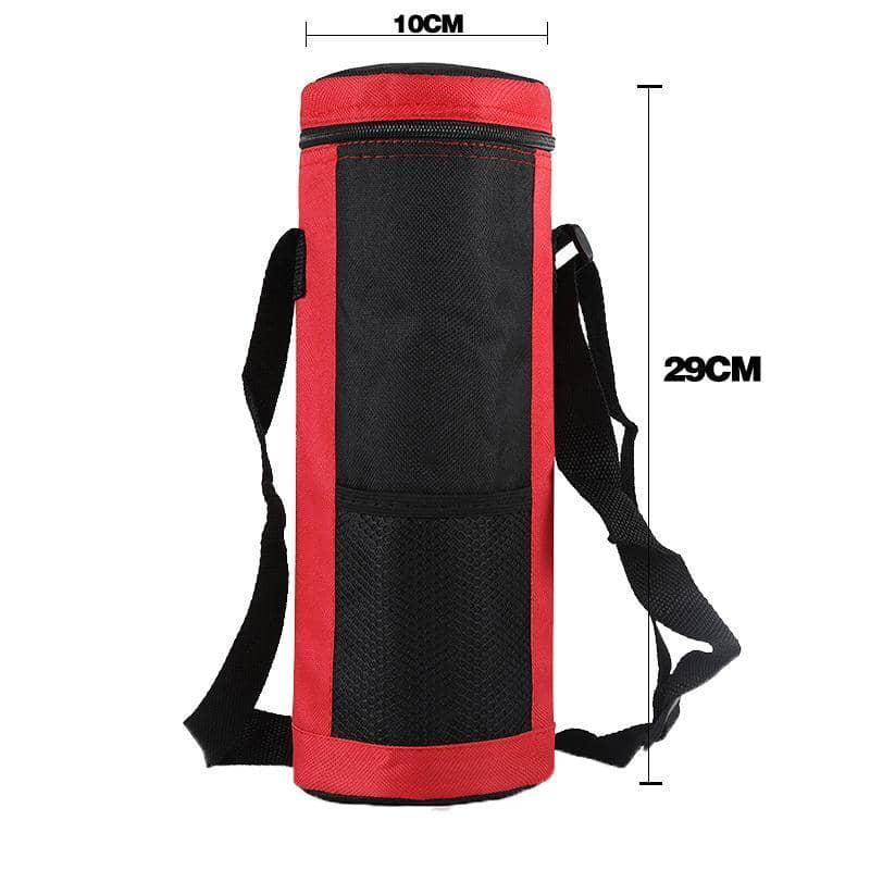 Insulated Wine Bottle Bag Oxford Cloth - Red - view 5
