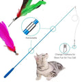 Interactive Cat Feather Teaser Wand Toy Set for Kittens and Cats, Pack of 12 - view 4