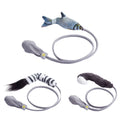 Interactive Cat Toy with Catnip and Bell - Grey Cat Tail with White Tip - view 3