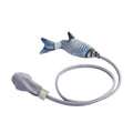 Interactive Cat Toy with Catnip and Bell - Silver Blue Fish