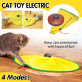 Interactive Cat Toy with Rotating Wand and Nylon Cover, 4 Speed Modes
