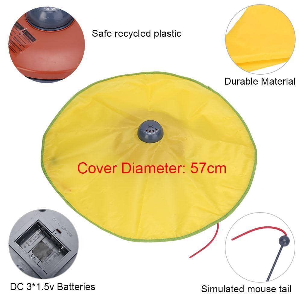 Interactive Cat Toy with Rotating Wand and Nylon Cover, 4 Speed Modes - view 3