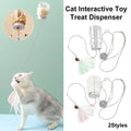 Interactive Cat Treat Dispenser Toy with Feathers - Pink - view 2