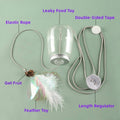 Interactive Cat Treat Dispenser Toy with Feathers - Pink - view 5