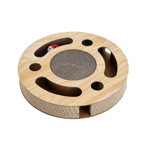 Interactive Cat Turntable Ball Track Toy, Round - 33 x 33 x 5.5 cm
