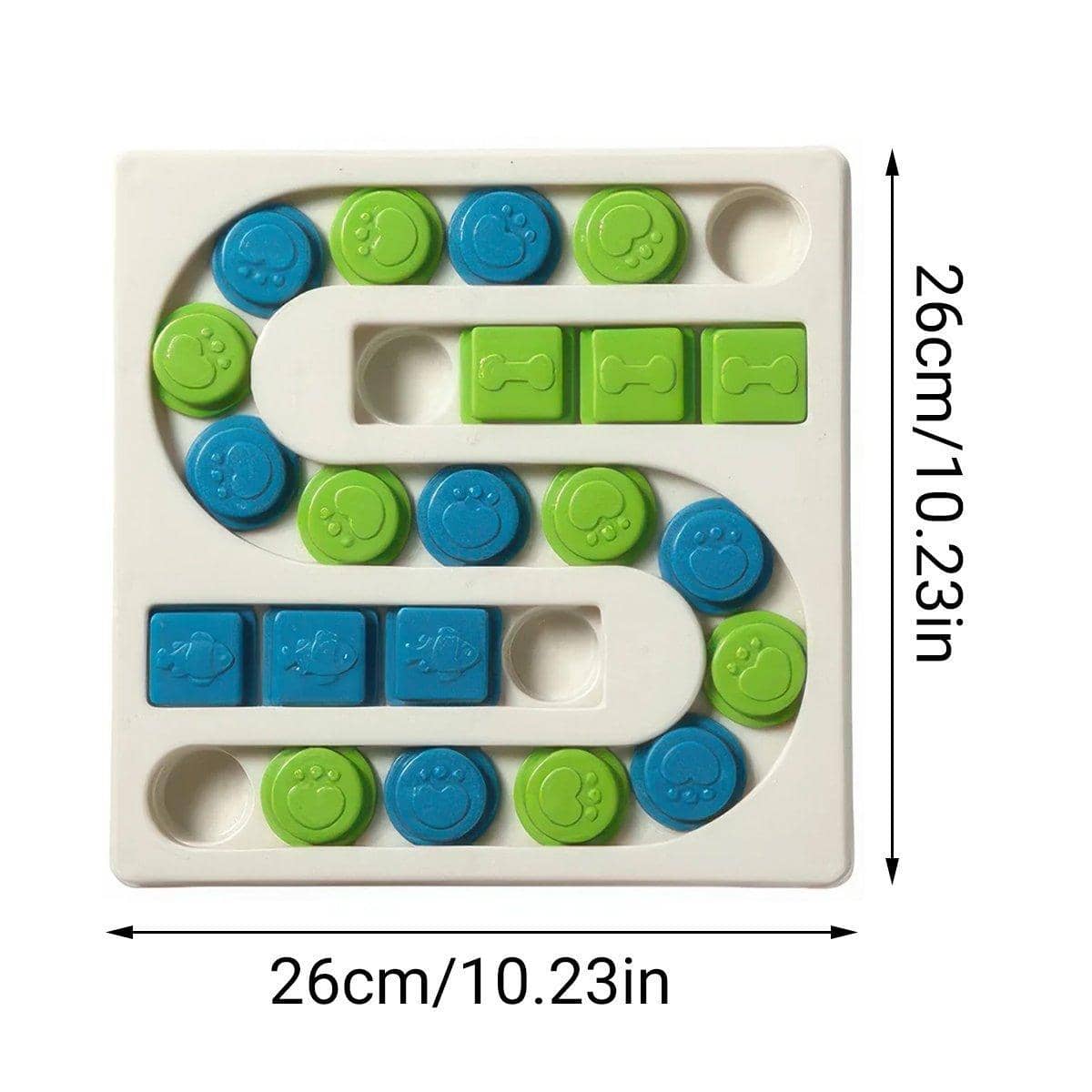 Interactive Dog Puzzle Toy, S-Shaped Treat Dispenser and Slow Feeder - Grey - view 4