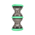 Interactive Dog Treat Dispenser Toy Dumbbell Roller - Green, Small (11 x 5.5 cm)