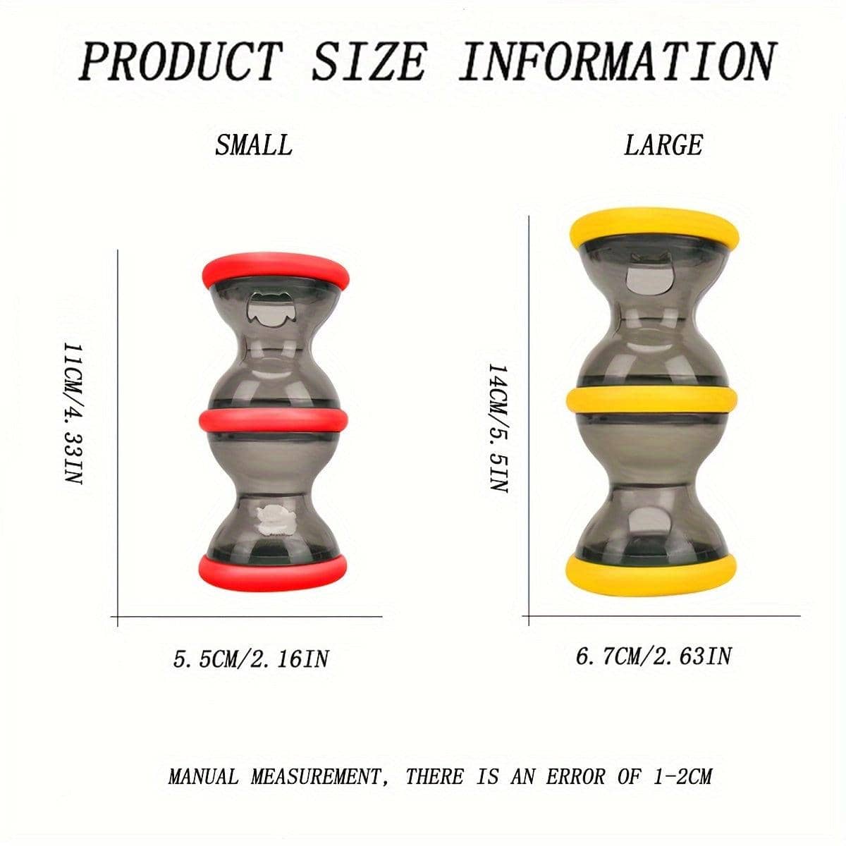 Interactive Dog Treat Dispenser Toy Dumbbell Roller - Purple, Large (14 x 6.7 cm) - view 4