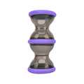 Interactive Dog Treat Dispenser Toy Dumbbell Roller - Purple, Small (11 x 5.5 cm)