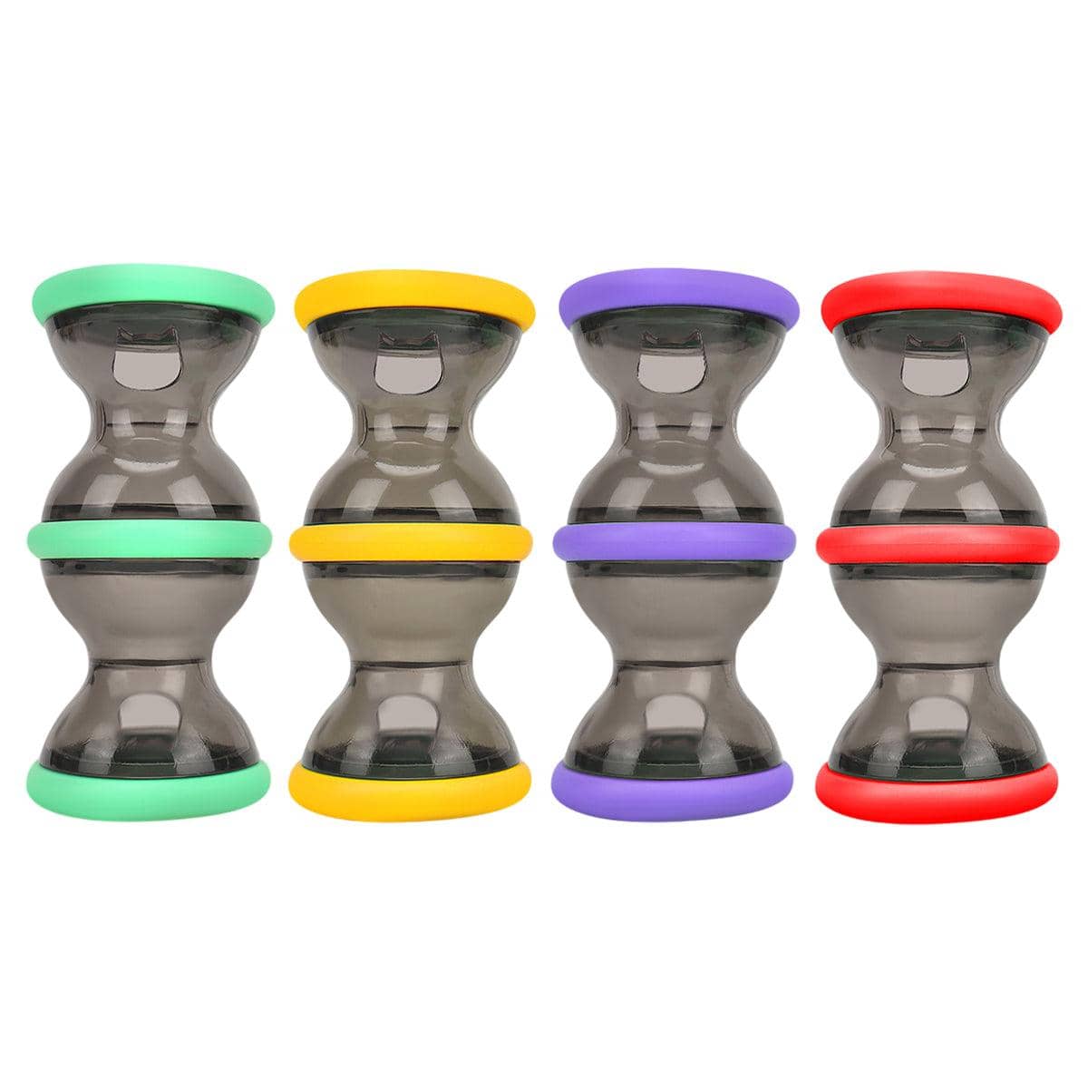 Interactive Dog Treat Dispenser Toy Dumbbell Roller - Purple, Small (11 x 5.5 cm) - view 3