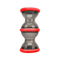 Interactive Dog Treat Dispenser Toy Dumbbell Roller - Red, Small (11 x 5.5 cm)