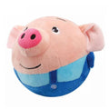 Interactive Jumping Pig Plush Toy for Dogs and Cats - Blue