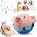 Interactive Jumping Pig Plush Toy for Dogs and Cats - Blue - view 5