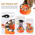 Interactive Slow Feeder Puzzle Bowl for Cats and Small Dogs with Non Slip Base - Orange - view 5