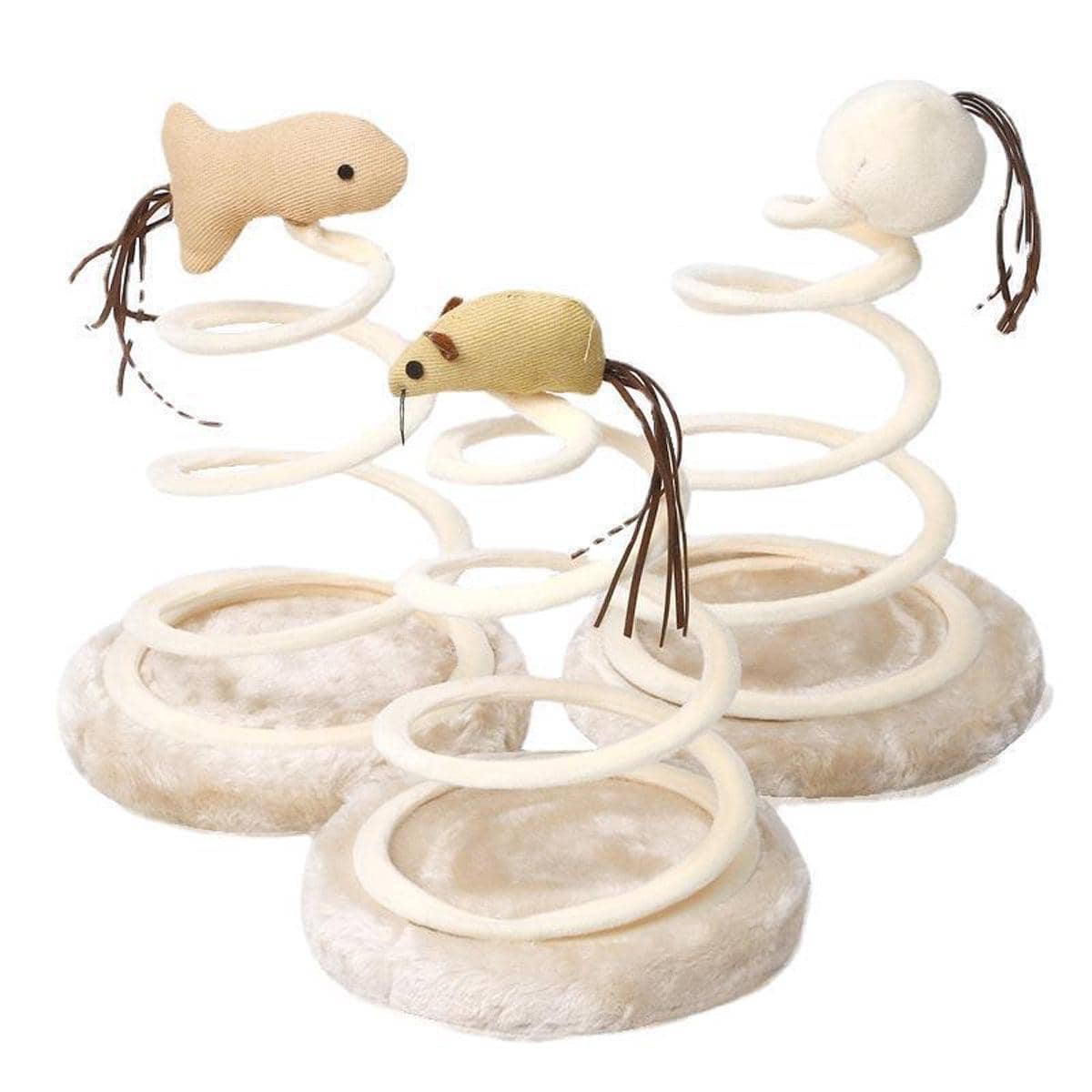 Interactive Spring Cat Scratching Toy - Plush Ball - view 3