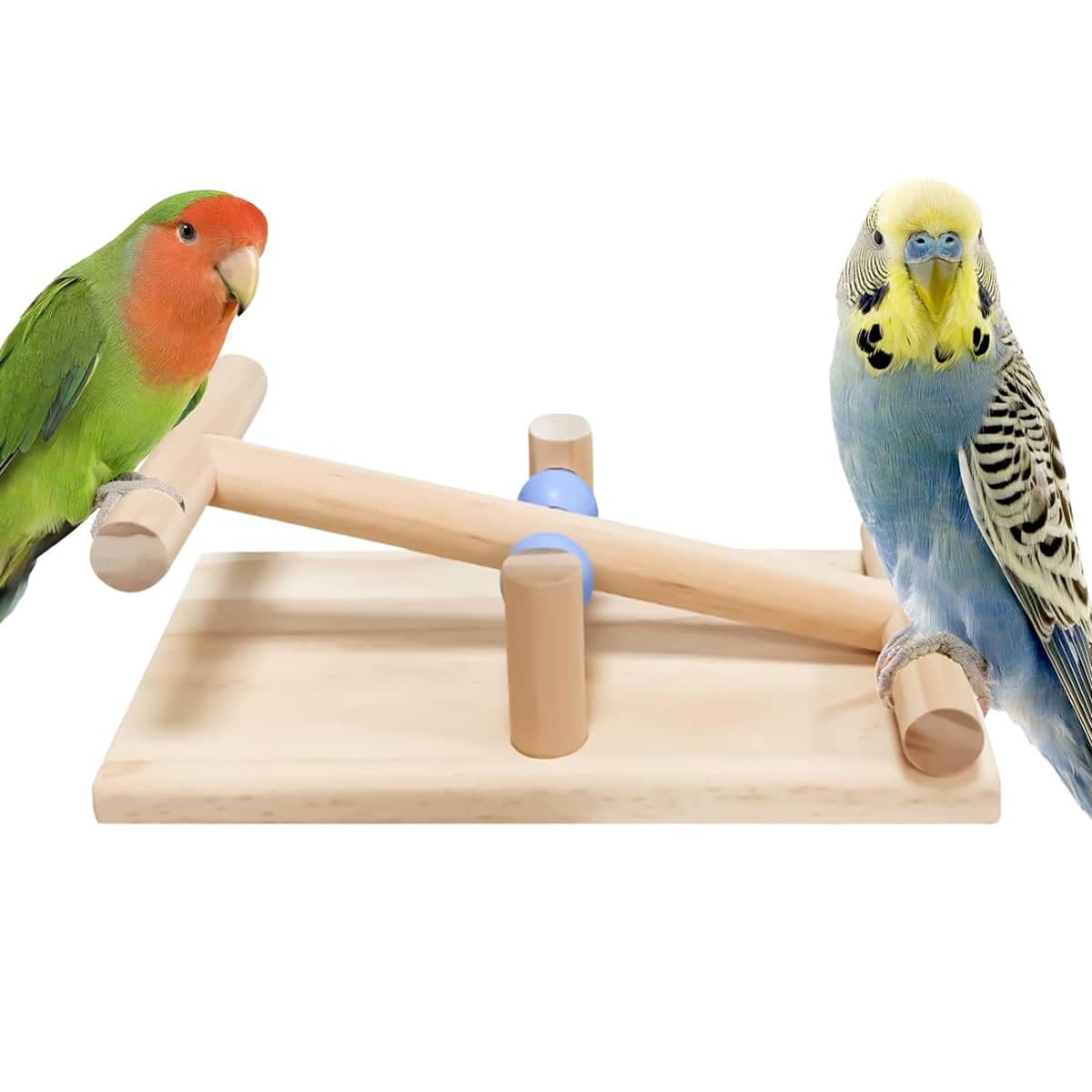 Interactive Wooden Bird Seesaw Toy for Small and Medium Birds - view 5