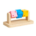 Interactive Wooden Rotating Block Toy for Hamsters and Small Pets - view 2