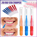 Interdental Brush Floss Sticks for Teeth Cleaning - Red, Pack of 120 - view 2