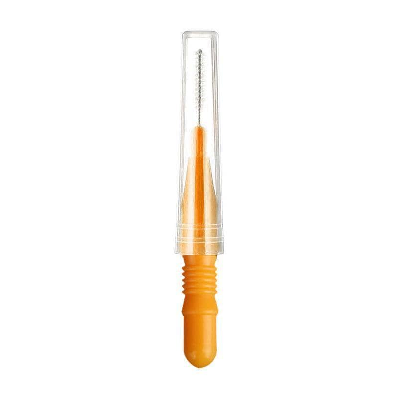 Interdental Brushes Floss Sticks for Teeth Cleaning - Orange, Pack of 20