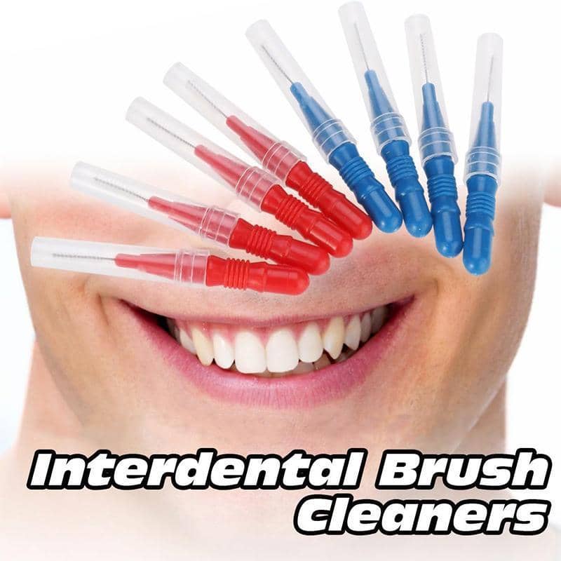 Interdental Brushes Floss Sticks for Teeth Cleaning - Orange, Pack of 20 - view 4