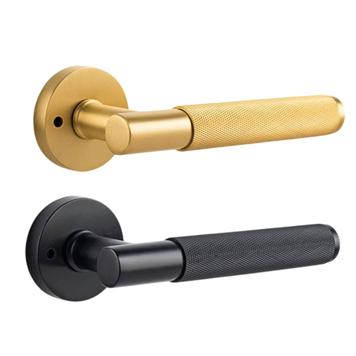 Interior Door Lock Handle Set with Privacy Lock for Bedroom and Bathroom - Black - view 3