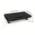 Interlocking Black Utility Carts Set of 2 with Silent Wheels for Office and Warehouse - view 3