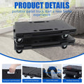 Interlocking Black Utility Carts Set of 2 with Silent Wheels for Office and Warehouse - view 4